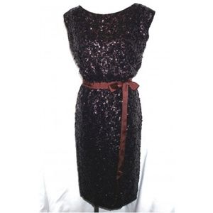 vintage 50s sequin cocktail dress 12 LARRY ALDRICH